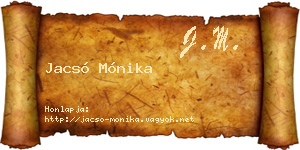Jacsó Mónika névjegykártya