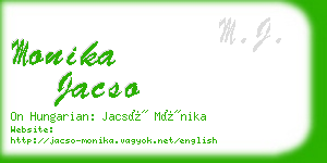 monika jacso business card